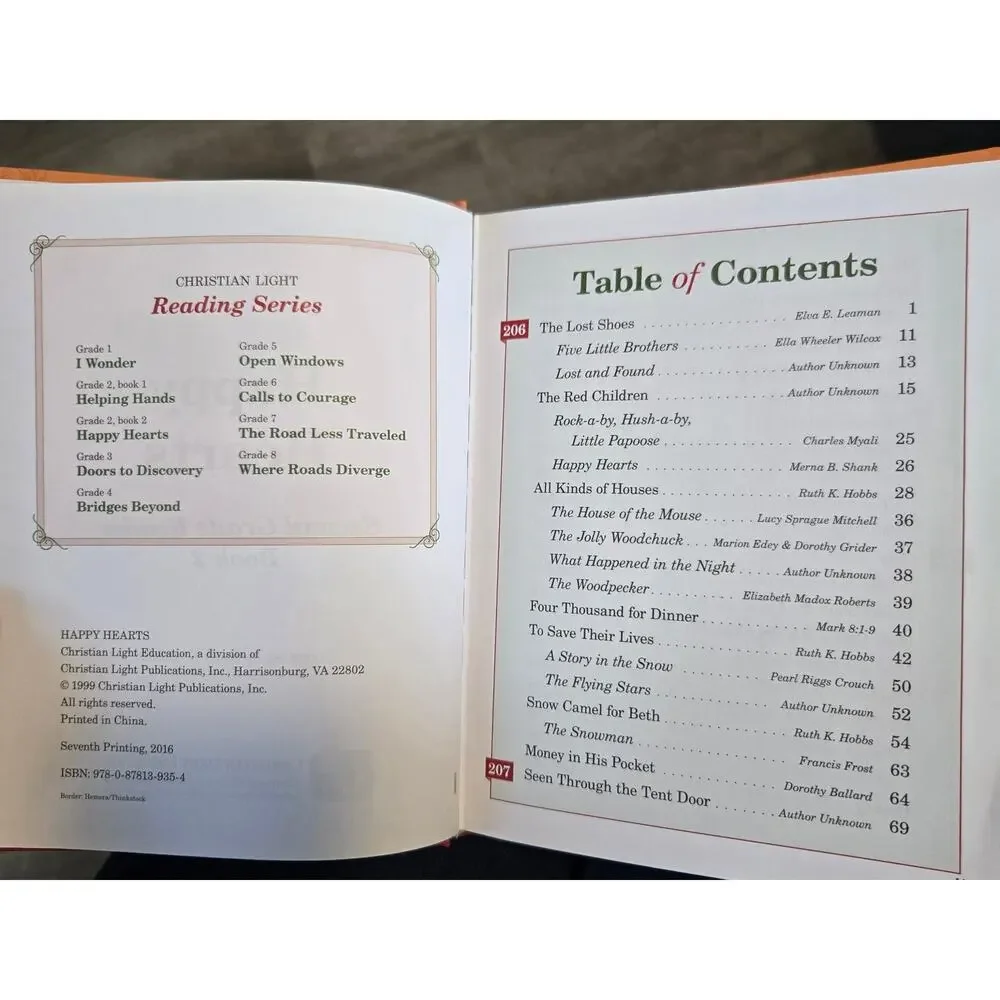 Christian Light Level 2 Happy Hearts Helping Hands Reading Curriculum Bundle